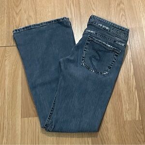 Silver Jeans Women’s 27 (28x30) Bootcut Jeans Medium Blue Denim Classic